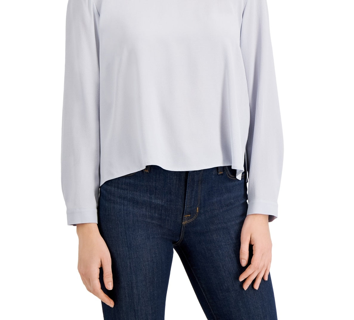 Eileen Fisher Women's Silk Top Blue Size Large