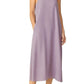 Eileen Fisher Women's Square Neck Silk Midi Dress Purple Size Large