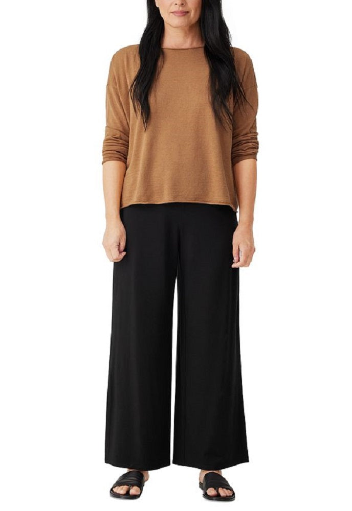 Eileen Fisher Women's Slit Hem Ankle Pants Black Size Small