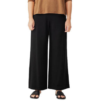 Eileen Fisher Women's Slit Hem Ankle Pants Black Size Small