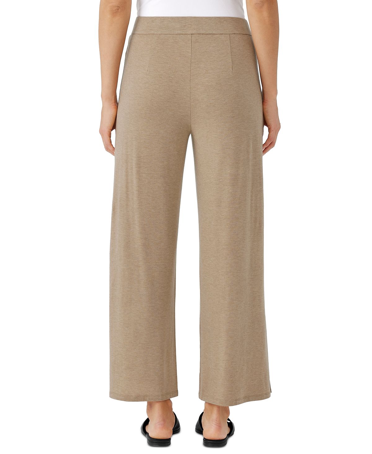 Eileen Fisher Women's Slit Ankle Pull On Pants Brown Size Medium