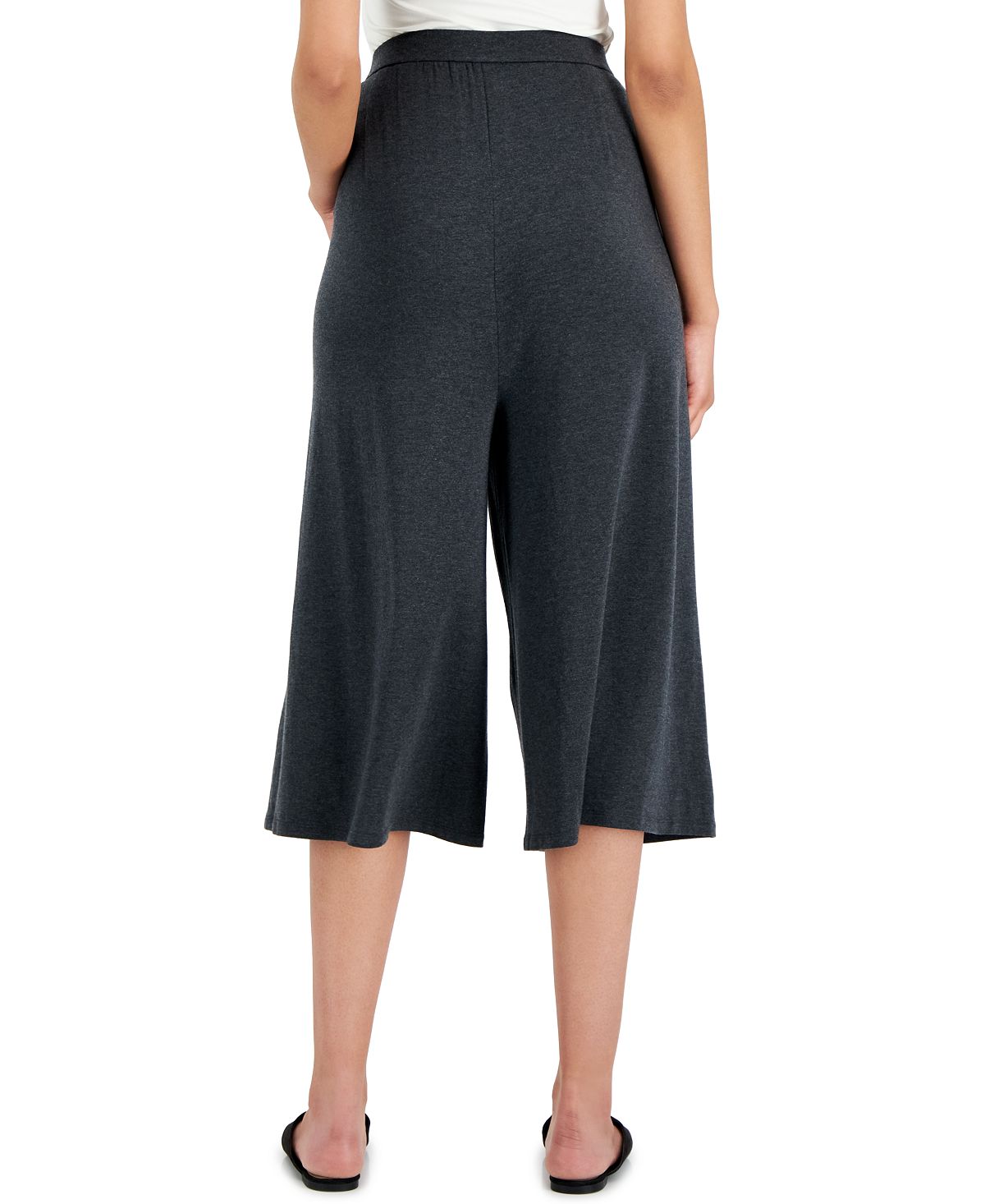 Eileen Fisher Women's Wide Leg Wrap Crop Pants Gray Size Small