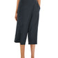 Eileen Fisher Women's Wide Leg Wrap Crop Pants Gray Size Small