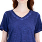 Eileen Fisher Women's V Neck Organic Cotton T-Shirt Purple Size Small