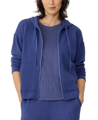 Eileen Fisher Women's Organic Cotton Zip Hoodie Purple Size Large