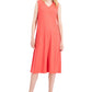 Eileen Fisher Women's Sleeveless V Neck Dress Red Size Petite Large