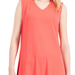 Eileen Fisher Women's Sleeveless V Neck Dress Red Size Petite Large