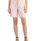 Eileen Fisher Women's Organic Linen High Rise Shorts Pink Size Small