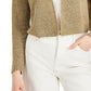 Eileen Fisher Women's Organic Linen V Neck Open Front Cardigan Brown Size XX-Small
