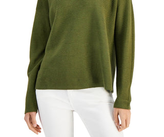 Eileen Fisher Women's Organic Crewneck Top Green Size Medium