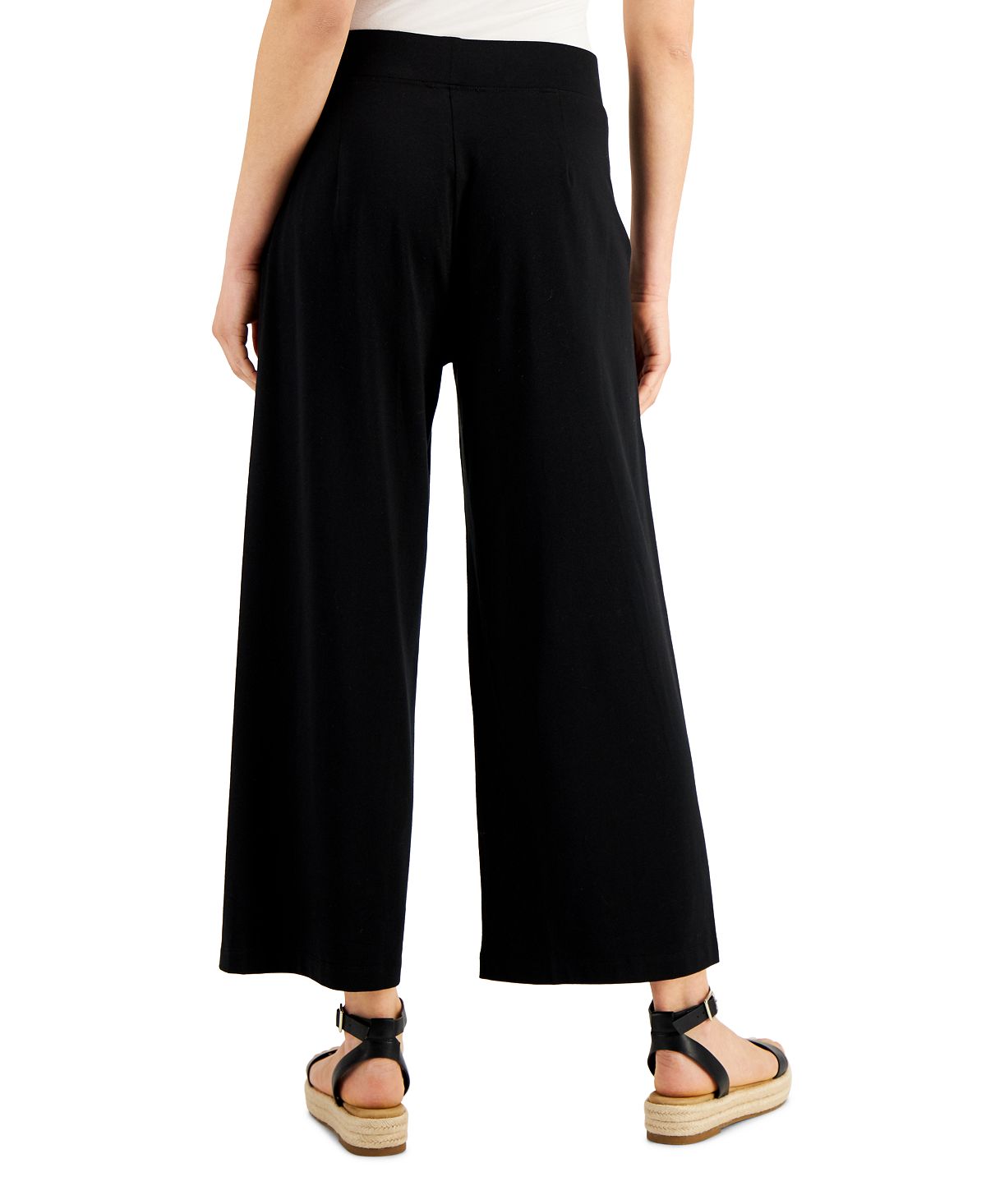 Eileen Fisher Women's Wide Leg Cropped Pants Black Size Small