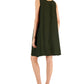 Eileen Fisher Women's Organic Linen Scoop Neck Dress Green Size Large
