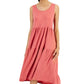 Eileen Fisher Women's Sleeveless Tiered Dress Pink Size X-Small