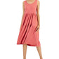 Eileen Fisher Women's Sleeveless Tiered Dress Pink Size Medium