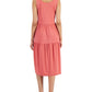 Eileen Fisher Women's Sleeveless Tiered Dress Pink Size Medium