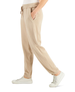 Eileen Fisher Women's Organic Cotton Ankle Joggers Brown Size X-Large