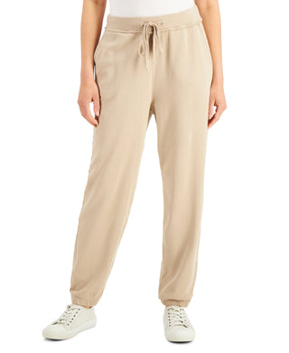 Eileen Fisher Women's Organic Cotton Ankle Joggers Brown Size X-Large