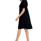 Eileen Fisher Women's V Neck Dress Black Size Large