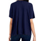 Eileen Fisher Women's Crewneck Boxy T Shirt Blue Size X-Small