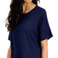 Eileen Fisher Women's Crewneck Boxy T Shirt Blue Size X-Small