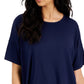 Eileen Fisher Women's Crewneck Boxy T-Shirt Blue Size X-Large