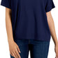 Eileen Fisher Women's Crewneck Boxy T-Shirt Blue Size X-Large