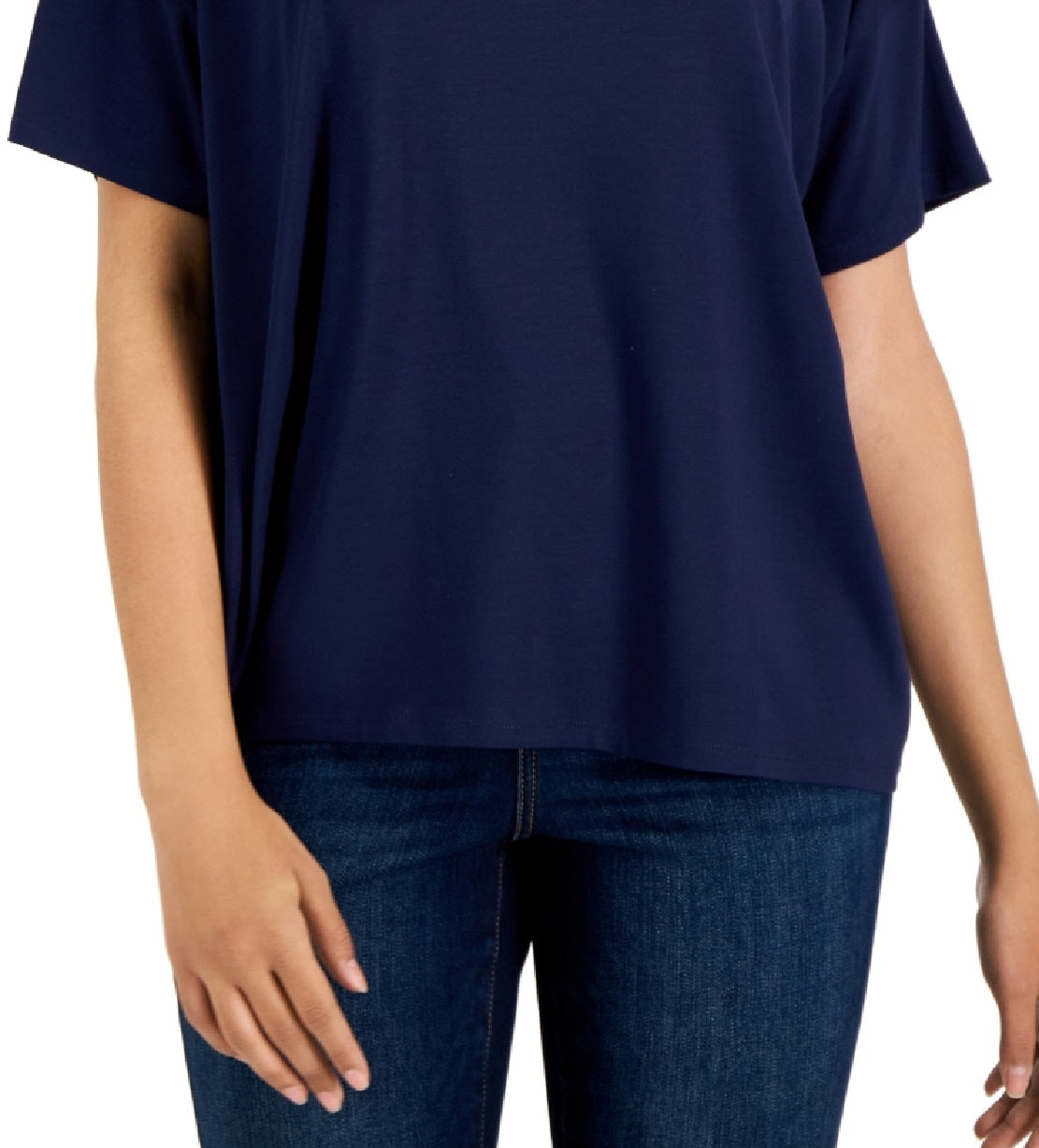 Eileen Fisher Women's Crewneck Boxy T-Shirt Blue Size X-Large