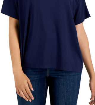 Eileen Fisher Women's Crewneck Boxy T-Shirt Blue Size X-Large
