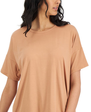 Eileen Fisher Women's Crewneck Relaxed T-Shirt Orange Size X-Small