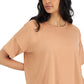 Eileen Fisher Women's Crewneck Relaxed T-Shirt Orange Size Medium