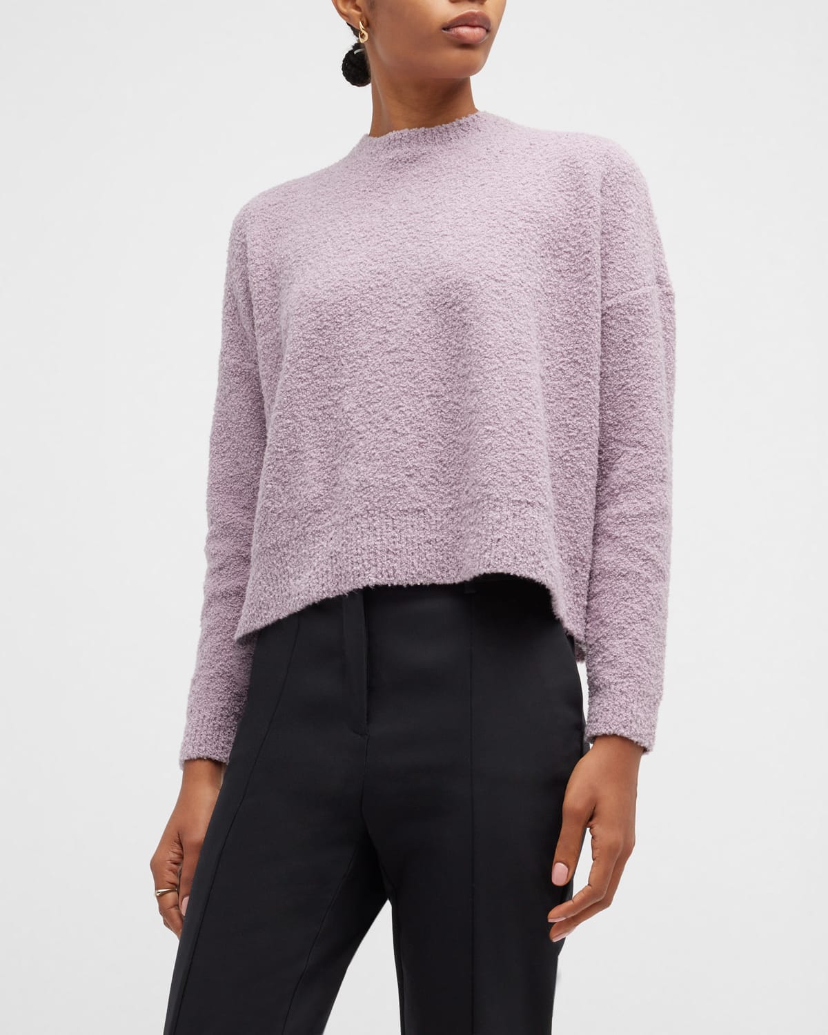 Eileen Fisher Women's Crew Neck Box Top Purple Size Small