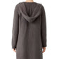 Eileen Fisher Women's Hooded Long Cotton Cardigan Brown Size X-Small