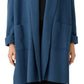 Eileen Fisher Women's Open Front Boiled Wool Jacket Blue Size Large