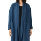 Eileen Fisher Women's Open Front Boiled Wool Jacket Blue Size Large
