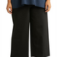 Eileen Fisher High Waist Wide Leg Crop Pants In Black Size 2X