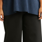 Eileen Fisher High Waist Wide Leg Crop Pants In Black Size 2X