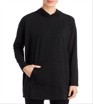 Eileen Fisher Women's Hooded Boxy Tunic Black Size Medium