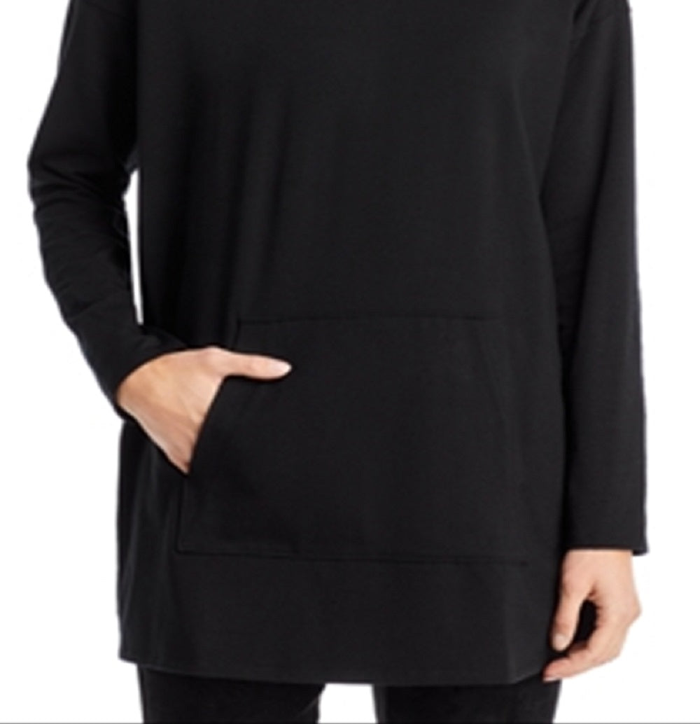 Eileen Fisher Women's Hooded Boxy Tunic Black Size Medium