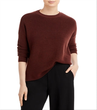 Eileen Fisher Women's Merino Wool Crewneck Sweater Brown Size X-Large
