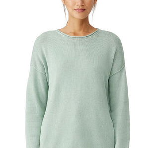 Eileen Fisher Women's Relaxed Drop Shoulder Sweater Green Size Large