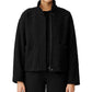 Eileen Fisher Women's Stand Collar Bouclé Jacket Black Size X-Small