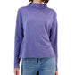 Eileen Fisher Women's Funnel Neck Long Sleeve Boxy Top Purple Size Large