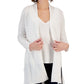 Eileen Fisher Women's Organic Open Front Long Cardigan White Size Large