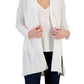 Eileen Fisher Women's Organic Open Front Long Cardigan White Size Large