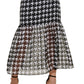 Kensie Women's Houndstooth Print Chiffon Dress Black Size 4