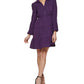 Kensie Women's Collared Tiered Shift Dress Purple Size 8
