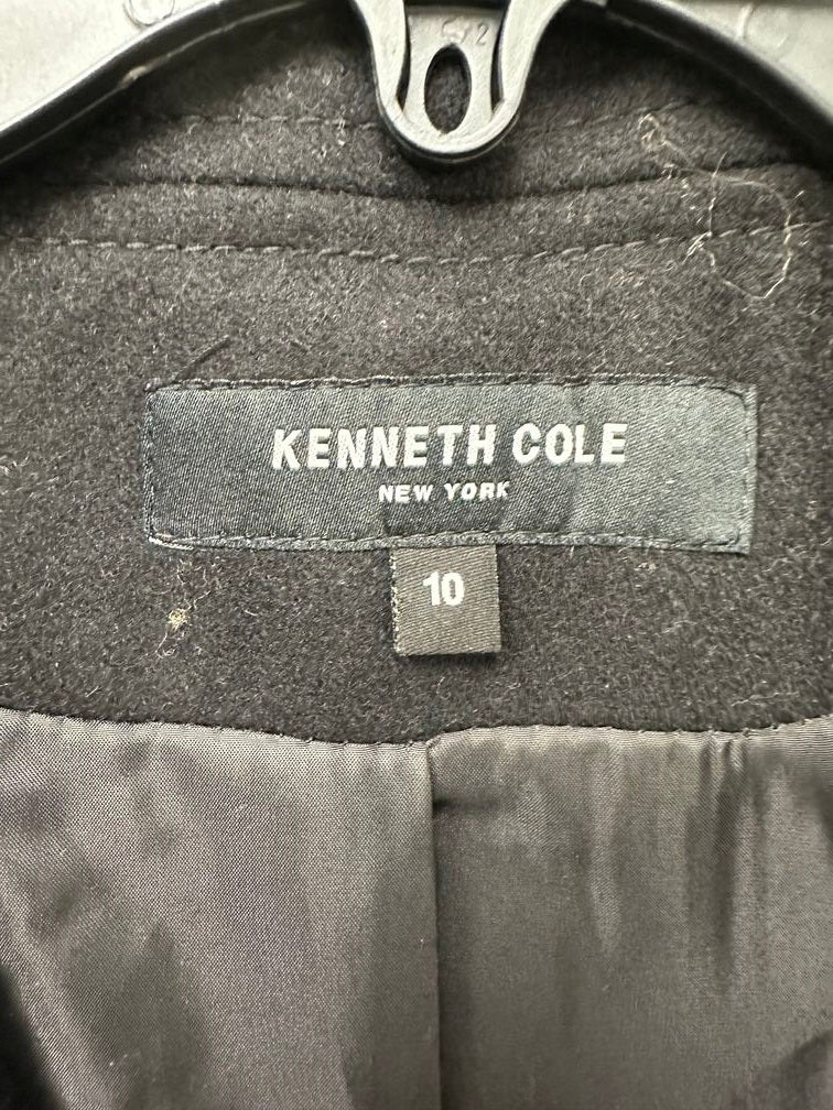 Kenneth Cole Women's Asymmetric Belted Maxi Coat Grey Size 10