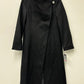 Kenneth Cole Women's Asymmetric Belted Maxi Coat Black Size 6