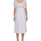 Kensie Women's Eyelet Smocked Puff Sleeve Belted Midi Dress White Size 2