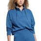 Bass Outdoor Women's Batona French Terry Half Zip Sweatshirt Blue Size Large